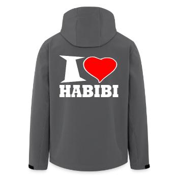 Habibi - Men’s Recycled Softshell Jacket by Stanley/Stella - anthracite - Back - AI Model Male 185 light (185cm)