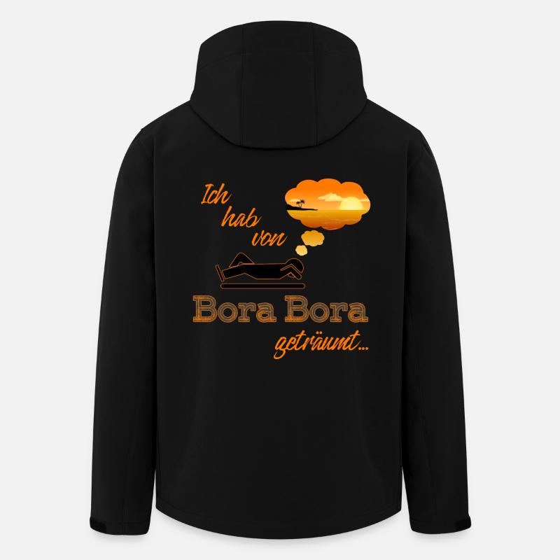 Ich hab von Bora Bora geträumt - Recycelte Männer Softshell-Jacke von Stanley/Stella - Schwarz