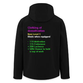 Vêtements de démotivation - Veste softshell homme en polyester recyclé Stanley/Stella - noir - Dos - AI Model Male 185 light (185cm)