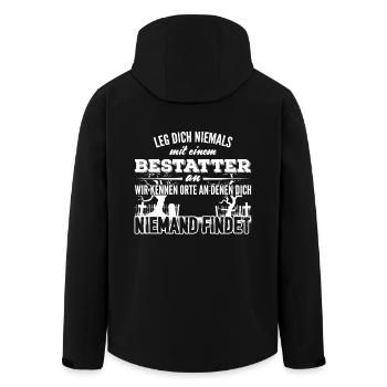 Bestatter - Niemand - Recycelte Männer Softshell-Jacke von Stanley/Stella - Schwarz - Hinten - AI Model Male 185 light (185cm)