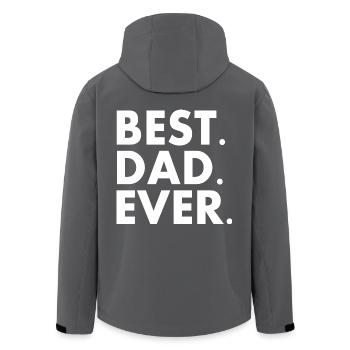 Best dad ever - Recycelte Männer Softshell-Jacke von Stanley/Stella - Anthrazit - Hinten - AI Model Male 185 light (185cm)