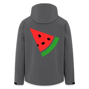 Wassermelone Melone - Recycelte Männer Softshell-Jacke von Stanley/Stella - Schwarz - Hinten - AI Model Male 185 light (185cm)