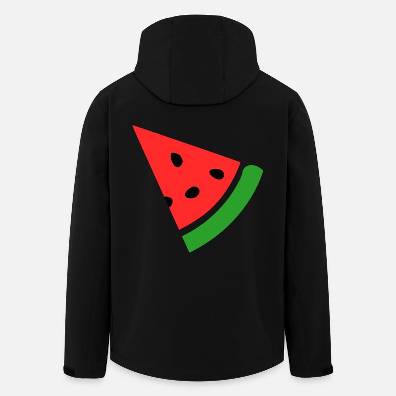 Melon pastèque - Veste softshell homme en polyester recyclé Stanley/Stella - noir