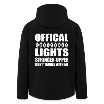 Official Christmas Lights - Men’s Recycled Softshell Jacket by Stanley/Stella - black - Back - AI Model Male 185 light (185cm)
