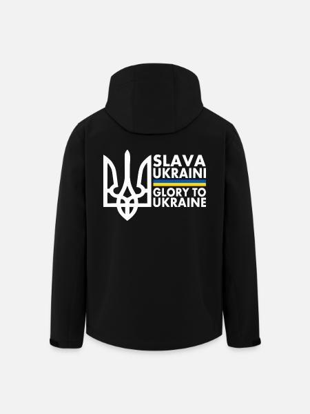 Slava ukraini - Men’s Recycled Softshell Jacket by Stanley/Stella - black