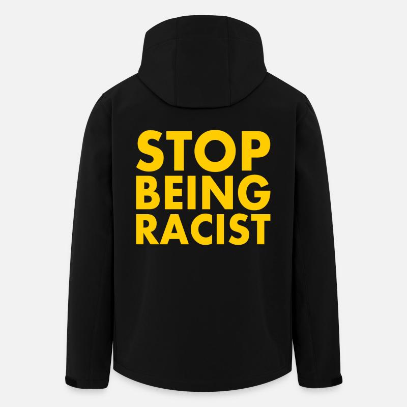 Stop being racist - Men’s Recycled Softshell Jacket by Stanley/Stella - black
