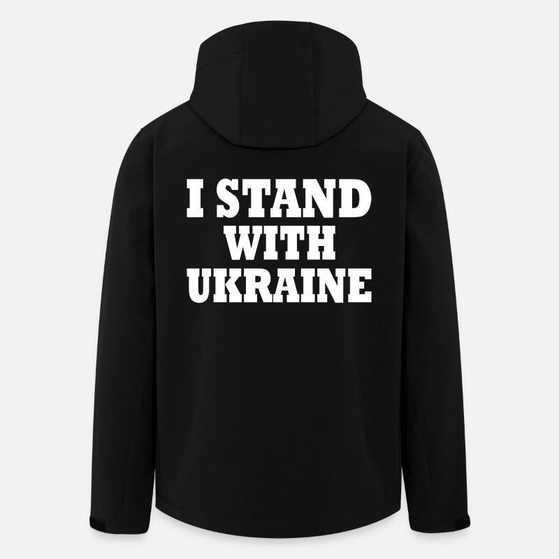 I stand with ukraine - Recycelte Männer Softshell-Jacke von Stanley/Stella - Schwarz