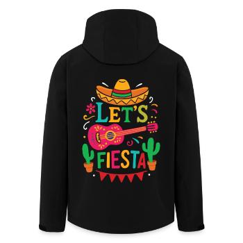 Let’s Fiesta – Bunte Partylaune mit Sombrero und G - Recycelte Männer Softshell-Jacke von Stanley/Stella - Schwarz - Hinten - AI Model Male 185 light (185cm)