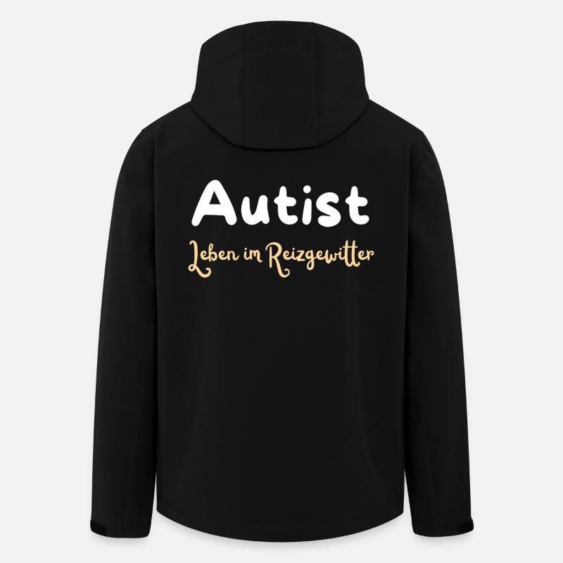 Leben im Reizgewitter Autismus Statement - Recycelte Männer Softshell-Jacke von Stanley/Stella - Schwarz