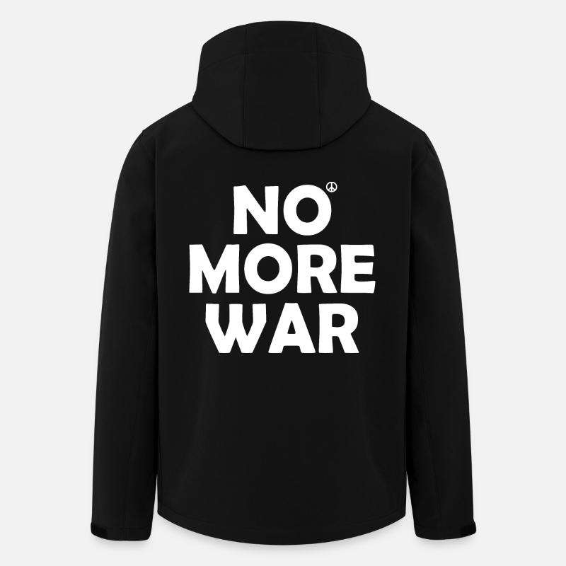 No more war - Veste softshell homme en polyester recyclé Stanley/Stella - noir