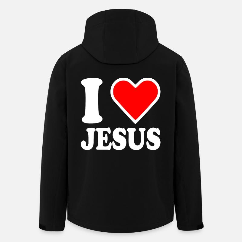 I love jesus - Återvunnen softshell-jacka Herr Stanley/Stella Discoverer - svart