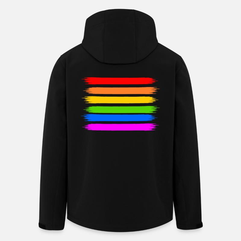 rainbow flag - Men’s Recycled Softshell Jacket by Stanley/Stella - black