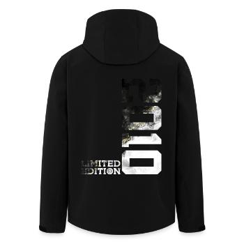 LIMITED EDITION 2010 COOL 16. GEBURTSTAG - Recycelte Männer Softshell-Jacke von Stanley/Stella - Schwarz - Hinten - AI Model Male 185 light (185cm)