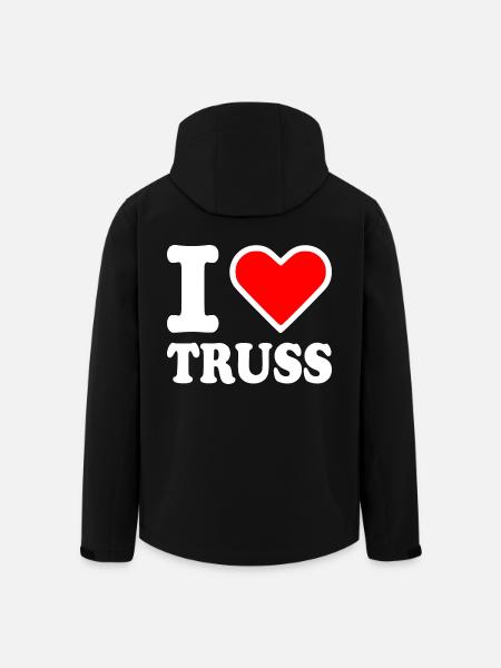 I love truss - Men’s Recycled Softshell Jacket by Stanley/Stella - black