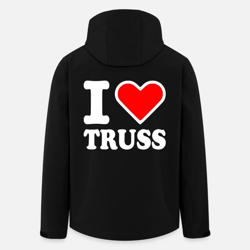 I love truss - Men’s Recycled Softshell Jacket by Stanley/Stella - black