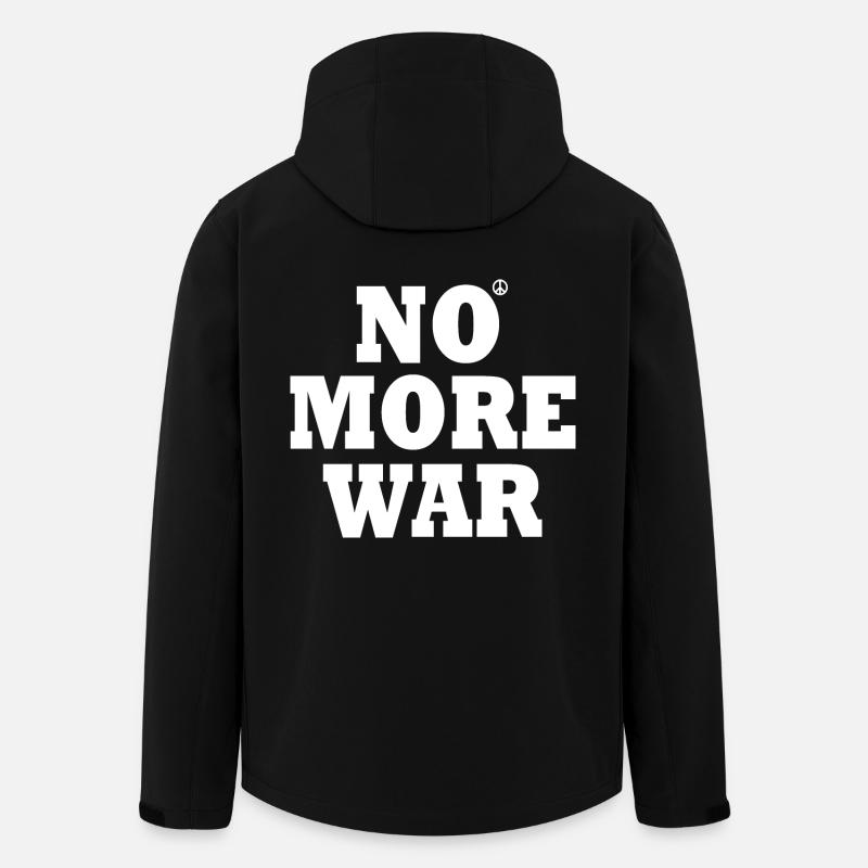 No more war - Veste softshell homme en polyester recyclé Stanley/Stella - noir