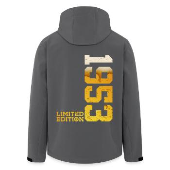 LIMITED EDITION 1953 BEER 73RD BIRTHDAY - Men’s Recycled Softshell Jacket by Stanley/Stella - black - Back - AI Model Male 185 light (185cm)