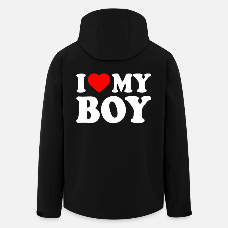 I love my boy - Men’s Recycled Softshell Jacket by Stanley/Stella - black