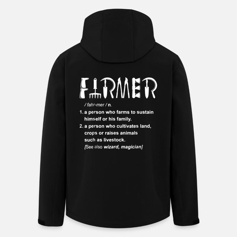 Farmer Definition - Men’s Recycled Softshell Jacket by Stanley/Stella - black