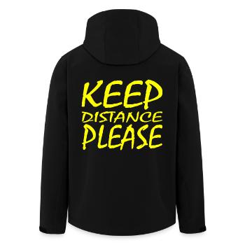 distanciation sociale - Veste softshell homme en polyester recyclé Stanley/Stella - noir - Dos - AI Model Male 185 light (185cm)