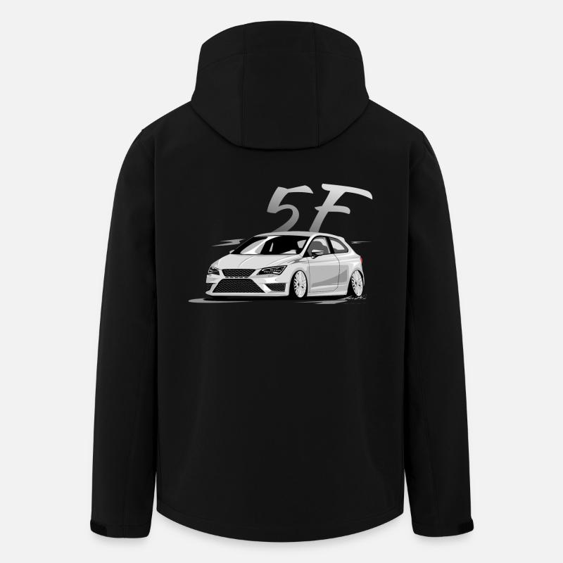 Leon 5f fr, Low, Deep, Stanced, Cupra - Recycelte Männer Softshell-Jacke von Stanley/Stella - Schwarz