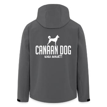 CANAAN DOG was sonst Hunde Spruch Wilsigns - Recycelte Männer Softshell-Jacke von Stanley/Stella - Schwarz - Hinten - AI Model Male 185 light (185cm)