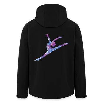 do gymnastics - Men’s Recycled Softshell Jacket by Stanley/Stella - black - Back - AI Model Male 185 light (185cm)