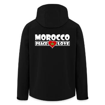 Maroc - Veste softshell homme en polyester recyclé Stanley/Stella - noir - Dos - AI Model Male 185 light (185cm)