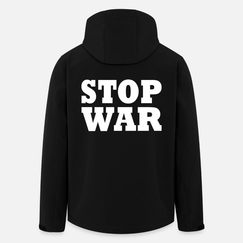 Stop war - Men’s Recycled Softshell Jacket by Stanley/Stella - black