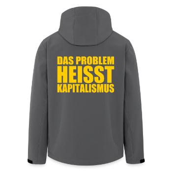 Das problem heisst kapitalismus - Recycelte Männer Softshell-Jacke von Stanley/Stella - Schwarz - Hinten - AI Model Male 185 light (185cm)
