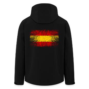 Espagne 002 dessins ronds - Veste softshell homme en polyester recyclé Stanley/Stella - noir - Dos - AI Model Male 185 light (185cm)