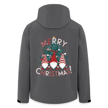 Gnome Christmas Gnome Christmas Tree Merry Christmas - Men’s Recycled Softshell Jacket by Stanley/Stella - black - Back - AI Model Male 185 light (185cm)