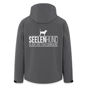 Black and Tan Coonhound Seelenhund Hunde Wilsigns - Recycelte Männer Softshell-Jacke von Stanley/Stella - Schwarz - Hinten - AI Model Male 185 light (185cm)