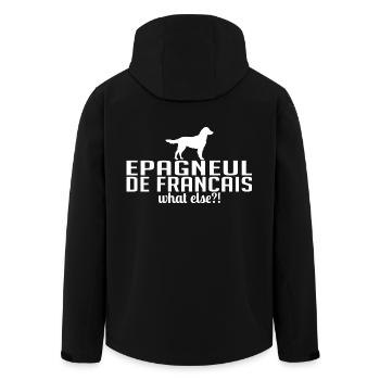 EPAGNEUL FRANCAIS quoi d’autre Chiens Disant Wilsigns - Veste softshell homme en polyester recyclé Stanley/Stella - noir - Dos - AI Model Male 185 light (185cm)