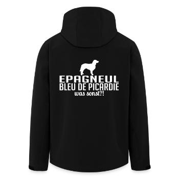 EPAGNEUL BLEU DE PICARDIE was sonst Hunde Wilsigns - Recycelte Männer Softshell-Jacke von Stanley/Stella - Schwarz - Hinten - AI Model Male 185 light (185cm)