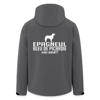 EPAGNEUL BLEU DE PICARDIE was sonst Hunde Wilsigns - Recycelte Männer Softshell-Jacke von Stanley/Stella - Anthrazit - Hinten - AI Model Male 185 light (185cm)