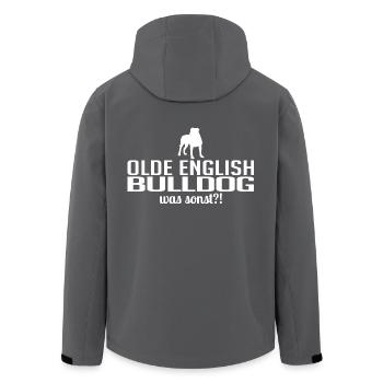 Olde English Bulldog was sonst Hundespruch Hunde - Recycelte Männer Softshell-Jacke von Stanley/Stella - Schwarz - Hinten - AI Model Male 185 light (185cm)