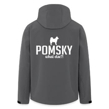 Pomsky quoi d’autre chien disant chiens chien - Veste softshell homme en polyester recyclé Stanley/Stella - noir - Dos - AI Model Male 185 light (185cm)