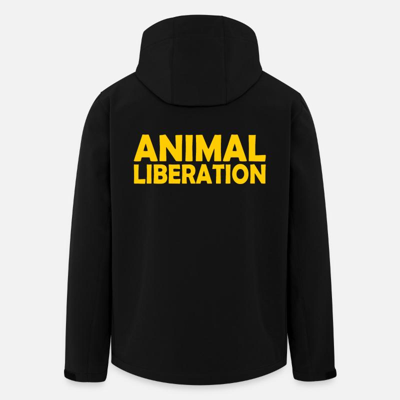 Animal liberation - Recycelte Männer Softshell-Jacke von Stanley/Stella - Schwarz
