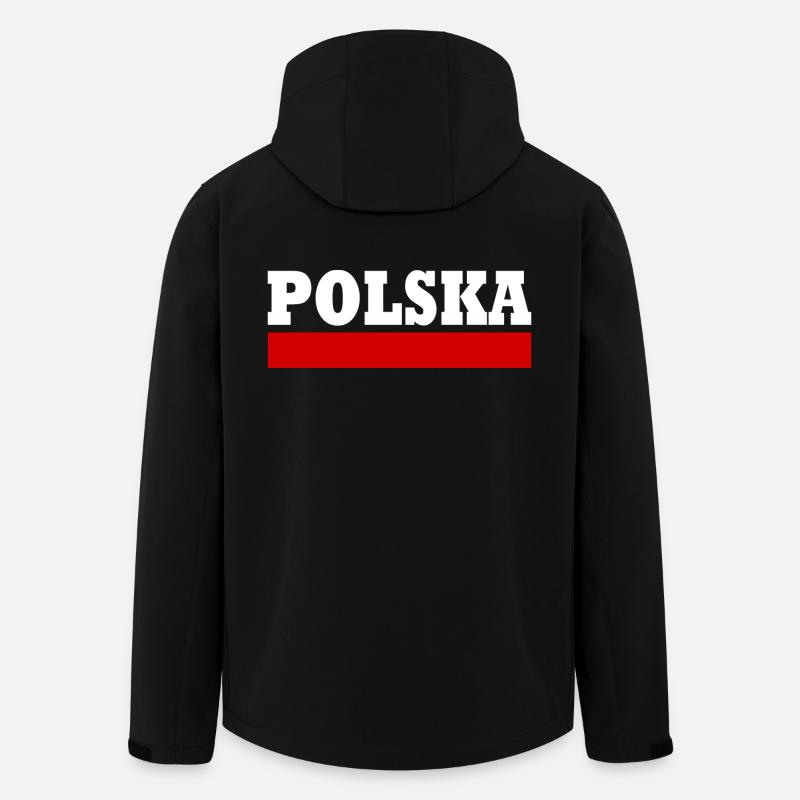 Polska - Recycelte Männer Softshell-Jacke von Stanley/Stella - Schwarz