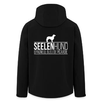 Epagneul Bleu de Picardie Seelenhund Hunde - Recycelte Männer Softshell-Jacke von Stanley/Stella - Schwarz - Hinten - AI Model Male 185 light (185cm)