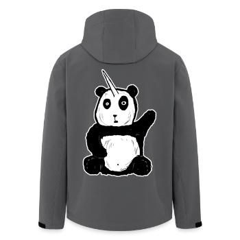 Pandicorn - Recycelte Männer Softshell-Jacke von Stanley/Stella - Schwarz - Hinten - AI Model Male 185 light (185cm)