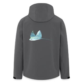 Rochen - Recycelte Männer Softshell-Jacke von Stanley/Stella - Anthrazit - Hinten - AI Model Male 185 light (185cm)