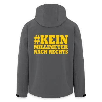 kein millimeter nach rechts - Recycelte Männer Softshell-Jacke von Stanley/Stella - Schwarz - Hinten - AI Model Male 185 light (185cm)