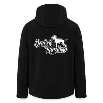 DEUTSCH KURZHAAR Hunderasse Jagdhunde Wilsigns - Recycelte Männer Softshell-Jacke von Stanley/Stella - Schwarz - Hinten - AI Model Male 185 light (185cm)