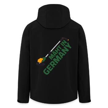Coupe-bordures Tondeuse à gazon - Tondre en Allemagne - Veste softshell homme en polyester recyclé Stanley/Stella - noir - Dos - AI Model Male 185 light (185cm)