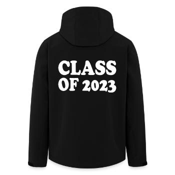 Class of 2023 - Recycelte Männer Softshell-Jacke von Stanley/Stella - Schwarz - Hinten - AI Model Male 185 light (185cm)