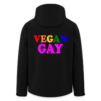 Vegan gay - Veste softshell homme en polyester recyclé Stanley/Stella - noir - Dos - AI Model Male 185 light (185cm)