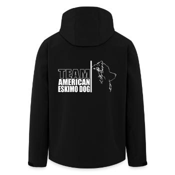 TEAM American Eskimo Dog Hunde Hund Wilsigns - Men’s Recycled Softshell Jacket by Stanley/Stella - black - Back - AI Model Male 185 light (185cm)
