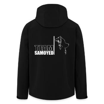TEAM Samoyed Dog Dog Samoyed Wilsigns - Men’s Recycled Softshell Jacket by Stanley/Stella - black - Back - AI Model Male 185 light (185cm)